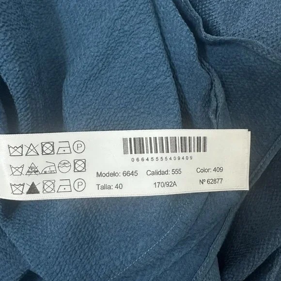 Massimo Dutti Dress Womens US 6/8 Green Silk Blend Long Shirt Limited Ed… - Picture 3 of 11